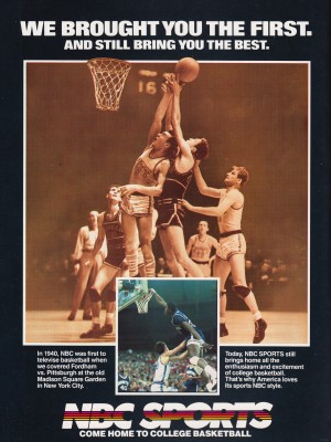 1985 NBC Sports College Basketball Ad 